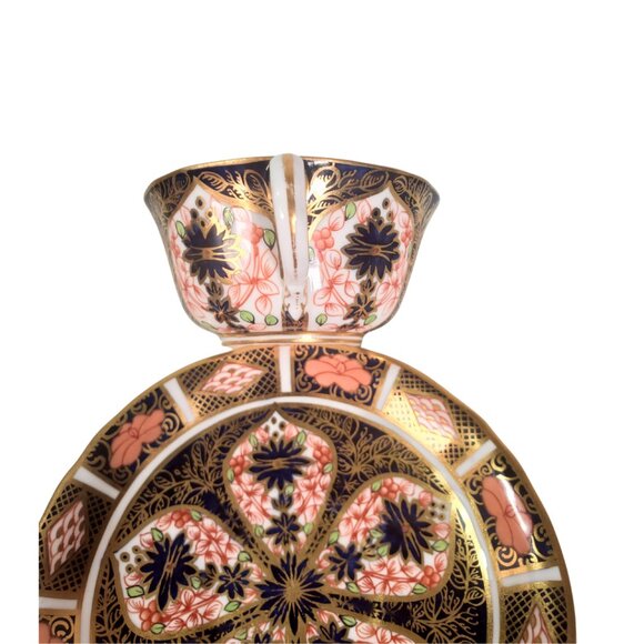 Royal Crown Derby Old Imari 1128 Teacup & Saucer – c.1906 Antique Bone China - Picture 6 of 12